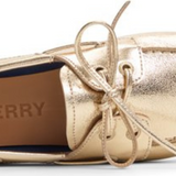 Women's Slim Boat Crinkle Leather Gold