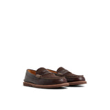 Men's Ripple Penny Leather Amaretto Herringbone