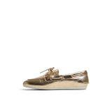 Women's Slim Boat Crinkle Leather Gold