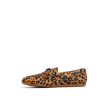 Women's Slim Boat Leather Pony Hair Leopard