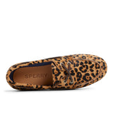 Women's Slim Boat Leather Pony Hair Leopard