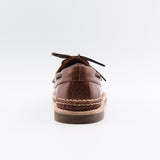 Men's Authentic Original 2 Eye Ripple Leather Wide Red Brown