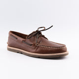 Men's Authentic Original 2 Eye Ripple Leather Wide Red Brown