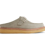 Women's Captain's Oxford Mule Leather Suede Silver Sage