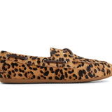 Women's Slim Boat Leather Pony Hair Leopard