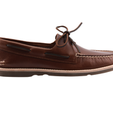 Men's Authentic Original 2 Eye Ripple Leather Wide Red Brown