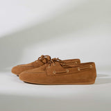 Women's Slim Boat Leather Light Peanut