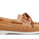 Women's Authentic Original 2-Eye Woven Leather Wide Tan