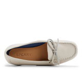 Women's Bow Driver Leather Cream