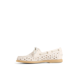 Women's Authentic Original Perforated Leather Wide Cream