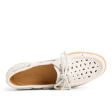 Women's Authentic Original Perforated Leather Wide Cream