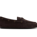 Women's Slim Boat Leather Dark Brown