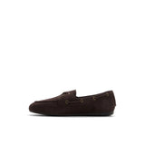 Women's Slim Boat Leather Dark Brown