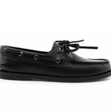 Women's Authentic Original 2-Eye Leather Distress Black