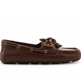 Women's Boat Driver Leather Tumbled Java