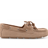 Women's Boat Driver Leather Nubuck Warm Taupe