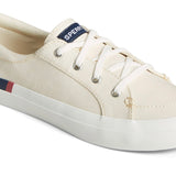 Women's Crest Vibe Stripes Canvas Off-White