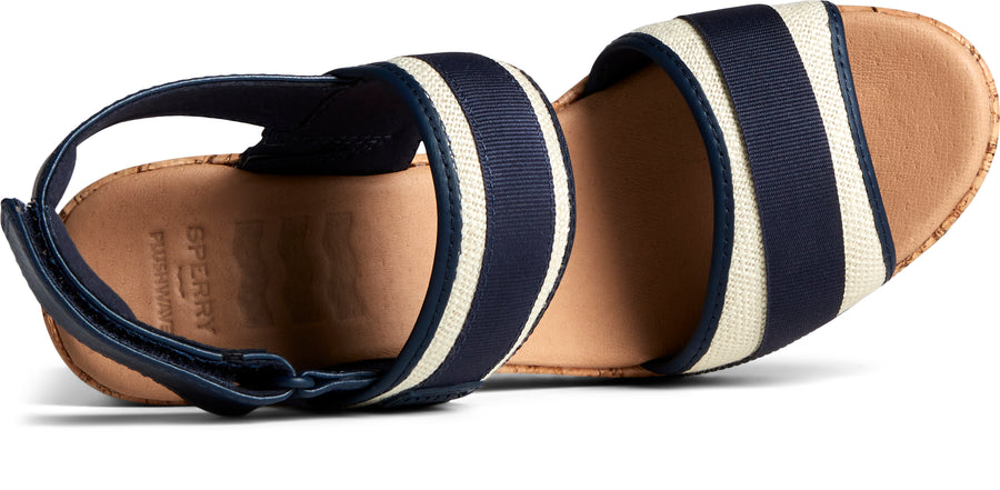 Women s Kennedy PLUSHWAVE Wedge Navy Sperry Australia