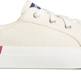 Women's Crest Vibe Stripes Canvas Off-White
