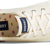 Women's Crest Vibe Stripes Canvas Off-White