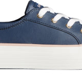 Women's Crest Vibe Platform Leather Navy