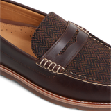 Men's Ripple Penny Leather Amaretto Herringbone