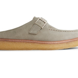 Women's Captain's Oxford Mule Leather Suede Silver Sage