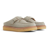 Women's Captain's Oxford Mule Leather Suede Silver Sage