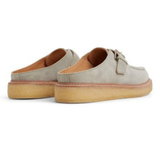 Women's Captain's Oxford Mule Leather Suede Silver Sage