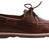 Men's Authentic Original 2 Eye Ripple Leather Wide Red Brown
