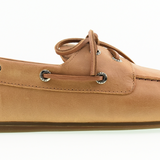 Women's Slim Boat Leather Light Peanut