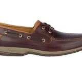 Men's Gold Cup Boat Leather Wide Amaretto