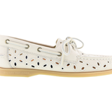 Women's Authentic Original Perforated Leather Wide Cream