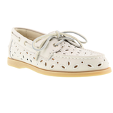 Women's Authentic Original Perforated Leather Wide Cream