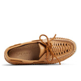 Women's Authentic Original 2-Eye Woven Leather Wide Tan