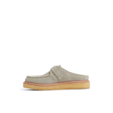 Women's Captain's Oxford Mule Leather Suede Silver Sage