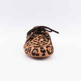 Women's Slim Boat Leather Pony Hair Leopard