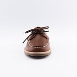 Men's Authentic Original 2 Eye Ripple Leather Wide Red Brown