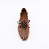 Men's Authentic Original 2 Eye Ripple Leather Wide Red Brown