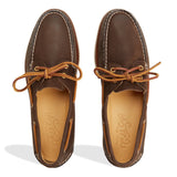 Men's Gold Authentic Original 2 Eye Leather Wide Grainy Brown
