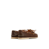 Men's Gold Authentic Original 2 Eye Leather Wide Grainy Brown