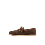 Men's Gold Authentic Original 2 Eye Leather Wide Grainy Brown