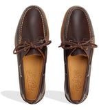 Men's Gold Authentic Original 2-Eye Leather Orleans Wide Brown