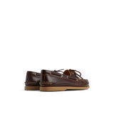 Men's Gold Authentic Original 2-Eye Leather Orleans Wide Brown