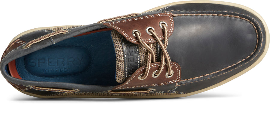 Men's Billfish 3-Eye Wide Leather Navy/Brown