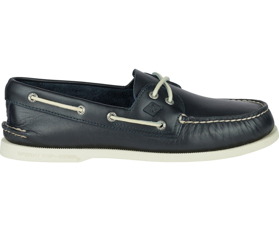 Men's Authentic Original 2-Eye Wide Leather Navy