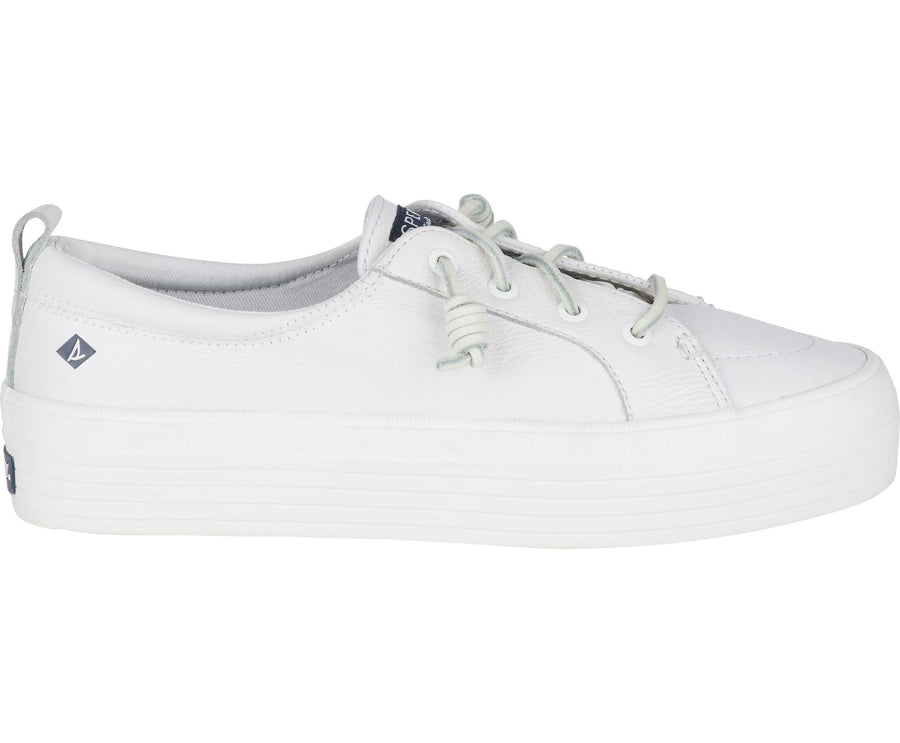 Women's Crest Vibe Platform Leather White