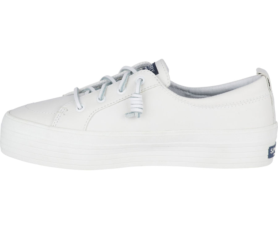 Women's Crest Vibe Platform Leather White